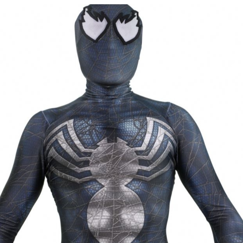 Черен костюм на Zentai Halloween Carnival Party Party Purps Noblety&Special Use Symbiote Spiderman Venom костюм