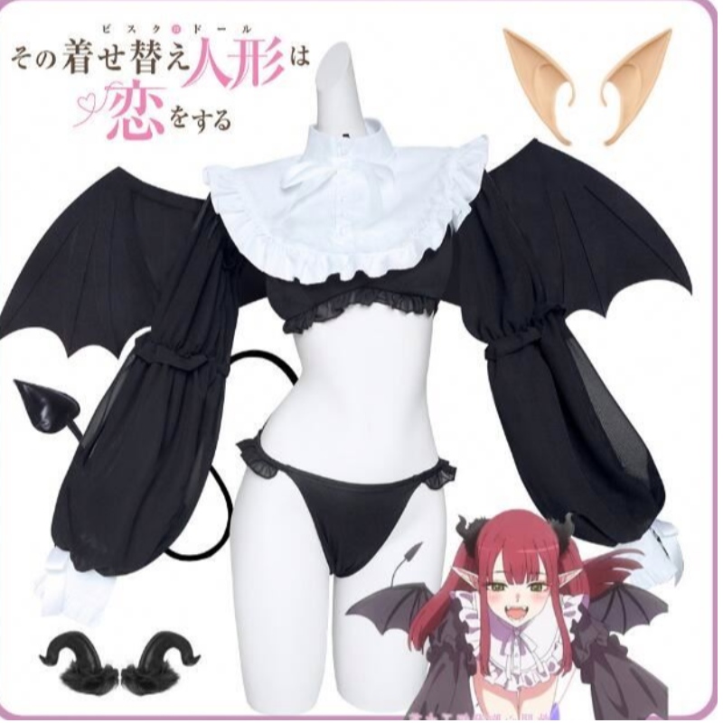 Ecowalson аниме Rizu Kyun Cosplay Costume My Dress Up Darling Cosplay Kitagawa Marin Bikini Cosplay Costume Kuroe Shizuku Wig