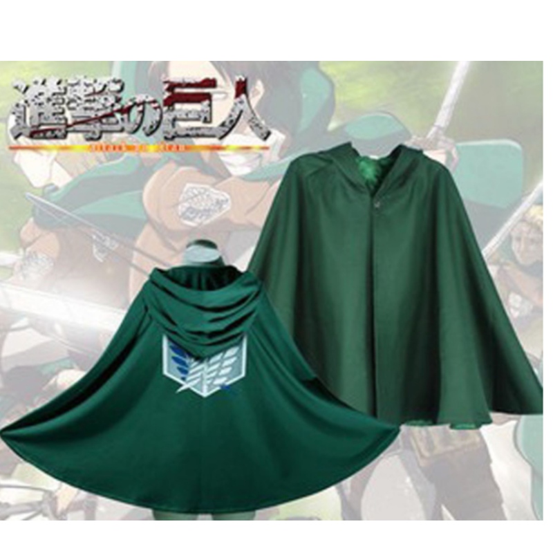 Косплей костюм японски аниме качулка косплей костюм зелени нос мъжки дрехи атака на тине