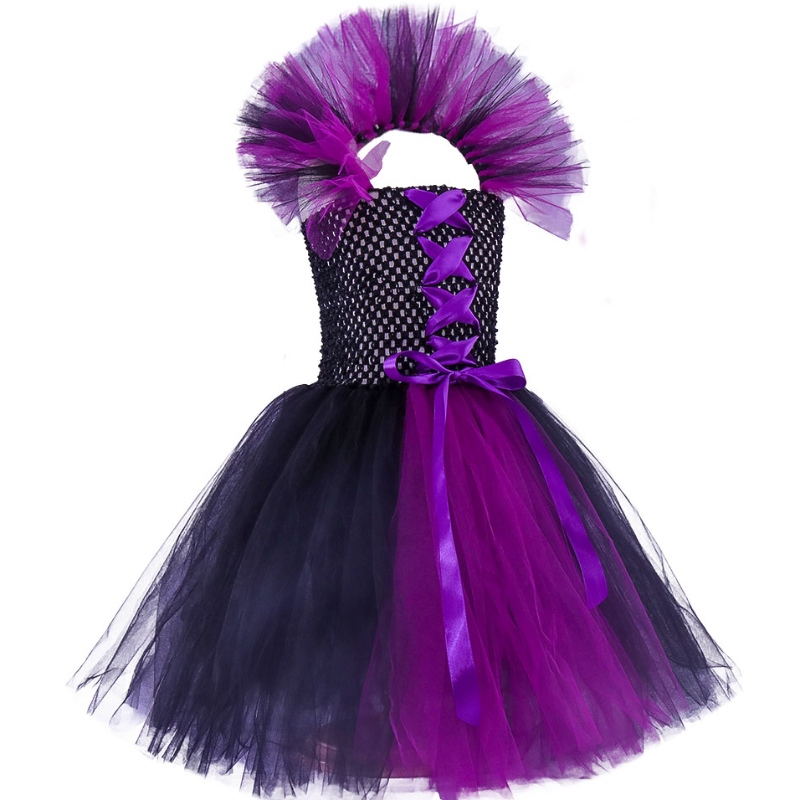 Amazon Hot Selling Children \\ Halloween Ressing Girls Tutu Dress Witch Belly Band