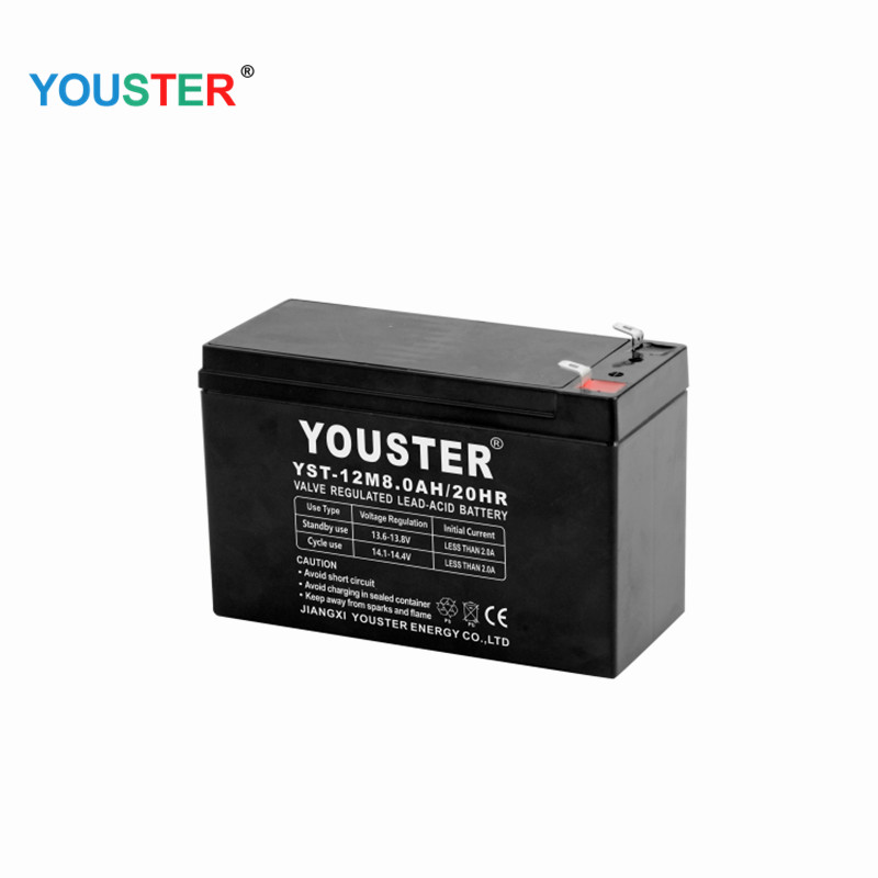 Youster с висок капацитет поддръжка free12v8.0ah Запечатана слънчева батерия USP оловна киселина батерия