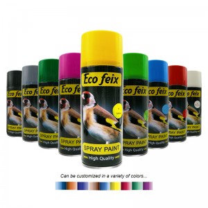 Висококачествена евтина цветна акрилна аерозолна боя проба автомобил графити спрей боя