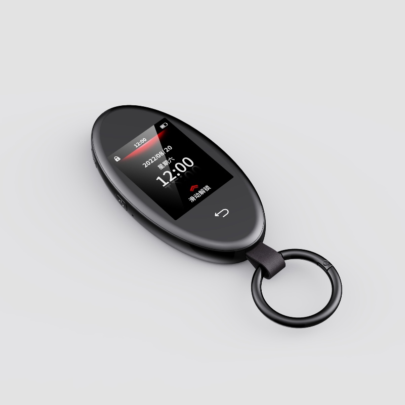 Интелигентен LCD екран сензорен ключ за автомобил, надграждане на ключ без ключ, лилав ключ за автомобил Автоматично заключване&Отключване на дистанционно стартиране на автомобили, ключ за подмяна на FOB Аксесоари за кражба, дисплей на логото на превозното средство