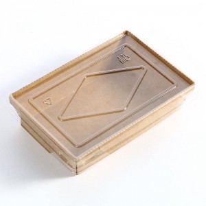 Екологични персонализирани едро биоразградима сгъваема салата Крафт хартия за обяд