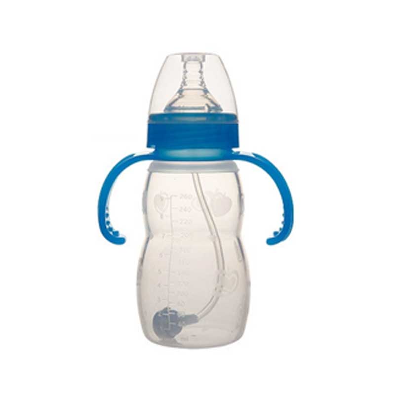 Висококачествено BPA безплатно силиконова бебешка бутилка широка калибе с дръжка бебе анти-падащо анти-флатулентност преносими бебешки продукти BPA безплатно