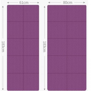 На едро сгъваем туристически йога мат 4 мм/5mm дебелина Лесна за носене на клас, офис почивка, парково къмпинг