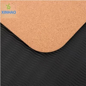 Amazon най-продаваната Cork TPE йога мат на едро, 4 мм/5mm/6mm/8mm tpe cork неплъзгаща йога постелка, поддръжка на персонализирано лого или печат