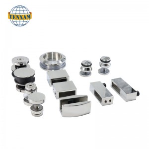 Стъклен стъклен душ плъзгащи се прилепващи се фитинги с плъзгаща се ролка за плъзгане на банята