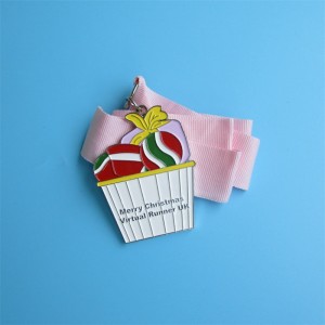 Персонализиран блясък на медали за сладолед за сладолед виртуални спортни медали