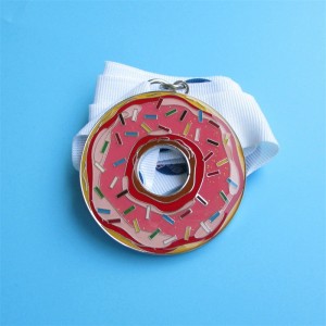 Персонализиран метален златен медал Цветно печат виртуален спортен медал