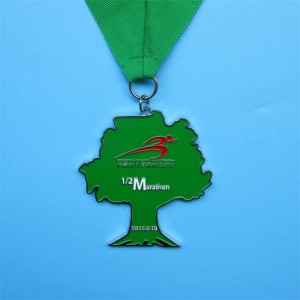 Хубав дизайн полупрозрачен емайл имитация на твърд емайл метален платен златен сребърен меден спортни медали