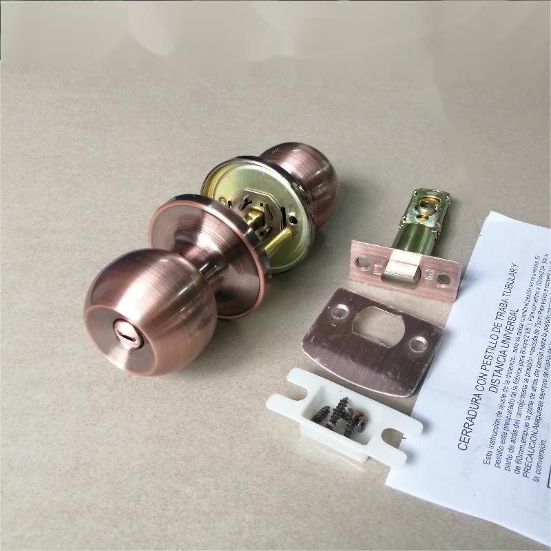 2501 Копче за поверителност на вратата за спалня и баня, интериор без ключове с ключ за врата- антик мед