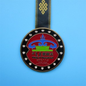 Награди златен медал Цветна емайлирана медальонна висулка