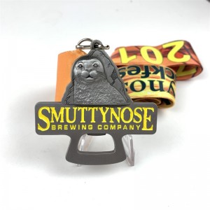 Сладък медал за животински метал с отваряне на бутилки метален златен медал