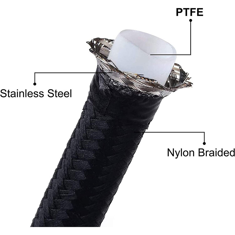 PTFE E85 Горивна линия маркуч найлонов сплетен