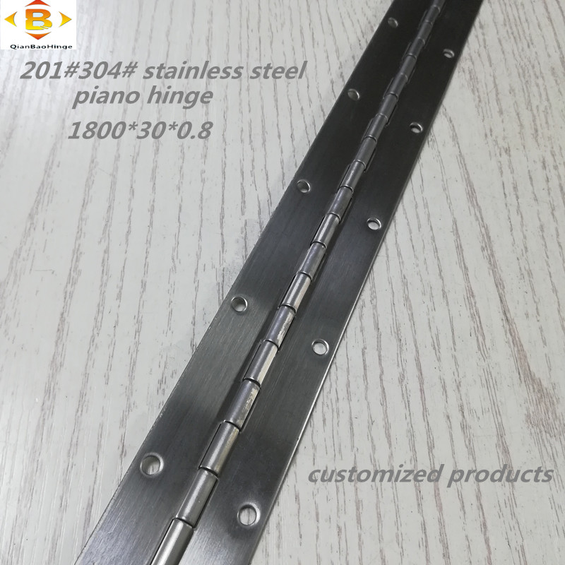 Персонализирана дълга панта 201#304#дебелина 0,8 мм от неръждаема стомана дебела шарнирна шарнира непрекъснат ревен пиано шарнир