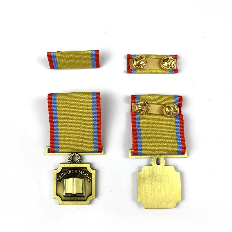 Персонализиран 3D златен платен античен бронзов медал Медал Медали с къса панделка