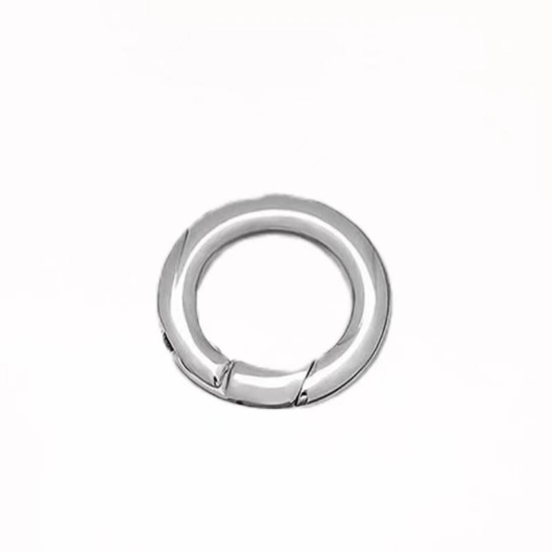 Отворен O-пръстен спусък кръг Snap Carabiner Spring Ring Round Key Ring Wallet Metal Keychain