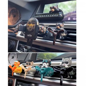 Автоматични аксесоари Интериорен парфюм дифузьор автомобил въздух освежител мечка пилотен аромат въздух освежител за автомоби...