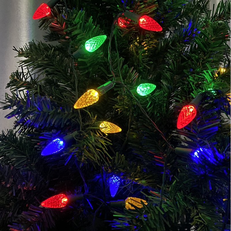 Smart C9 Strawberry Christmas Light Set Outdoer Waterwoof LED RGB Цветна коледна светлинна струна