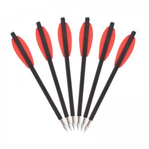 Elongarrow 119612-05 16cm пистолетни болтове на арбот на въглеродни болтове с 2pcs червена лопатка