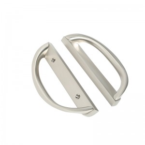 Плъзгащ се комплект дръжка на вътрешния двор, D форма, без ключ (пасва на 3-15/16 ”разстояние между отвора)