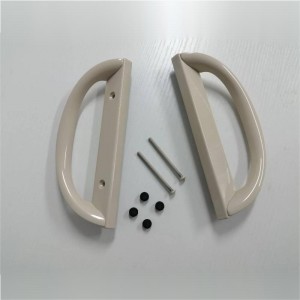 Плъзгащ се комплект дръжка на вътрешния двор, D форма, без ключ (пасва на 3-15/16 ”разстояние между отвора)