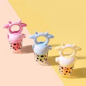 Висококачествен плодов захранващ карикатура за храна за храна екологичен течен силикон за бебешки биберон с пресни плодове бебе...