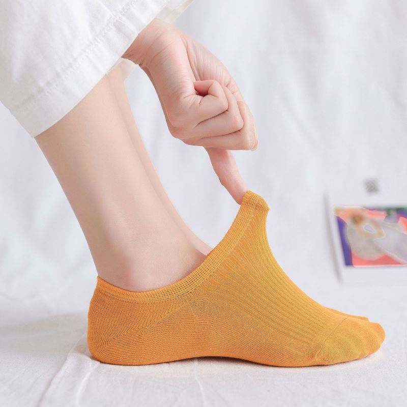 На едро дамски невидим чорап твърд цвят памук дишащи чорапи