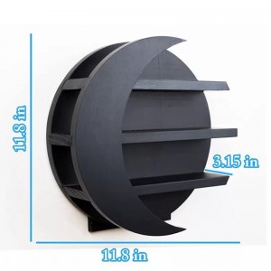 Притежател на луна стена или десктоп рафт етерично масло държач за кристали