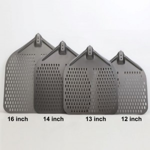 Откъсната дръжка анодизирана 12inch/13inch/14inch/16inch Перфорирана алуминиева пица пилота пица лопата пица шпатула пица гребло
