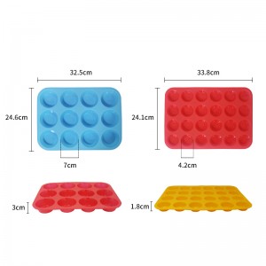 Непосочен силиконов тиган за мъфини - форми за мъфини и тарталети, силиконови форми за печене, 12 дупки за понички за печене на кето...