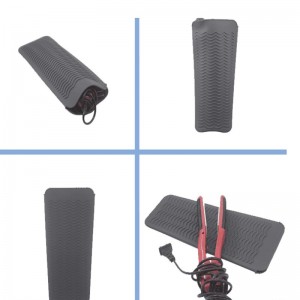 Резистентна торбичка за силиконова постелка, преносима топлинна устойчива покривка за придвижване за пътуване с коса, която неп...