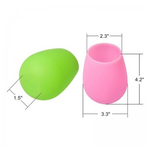 12oz нечупливи силиконови чаши за вино, чаши за многократна употреба на винени чаши за партита, къмпинг, плажове и лодки, безсилни с...