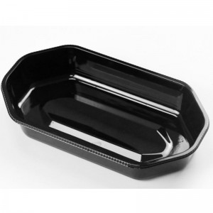 Цветна плодова тава без капак 225*120*40 mm hgf-2313 прозрачен/черно