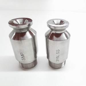 Промишлена широкоъгълна серия от неръждаема стомана SMP серия с пълна конусна дюза, SMP дюза