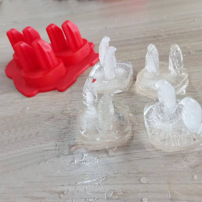 Силиконова 3D пингвин табла за кубче лед, ледено кубче плесен уиски ледена плесен забавни форми, силиконови забавни форми с фуния за коктейли, бърбън, ракия, уиски подарък за мъже