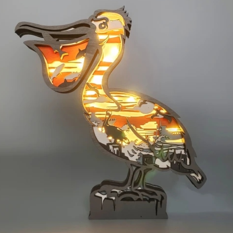 3D дървени занаятчийски орнаменти за птици