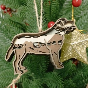 3D кученце дървена артефакт декорация