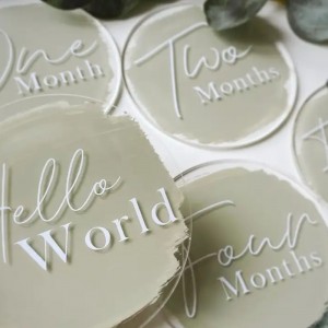 Акрилен лазерно изрязано гравиране на празнични деца \\\\ най -важната възпоменателна карта