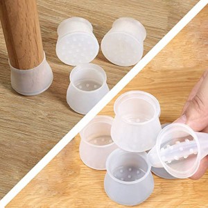 Силиконов стол Защити за крака на крака, стол Край за крака на твърда дървесина за трапезария стол стол Защити за крака еластични ...