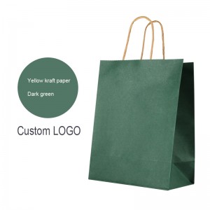 Цветна кафява хартиена торбичка