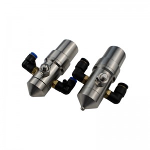 Атомизиране на атомизиране на въздух на въздух с двустранна дюза Двуфуиден спрей атомизиране