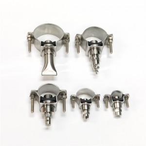 Конектори от неръждаема стомана с разделителни очи за фиксиране на дюзи и тръби