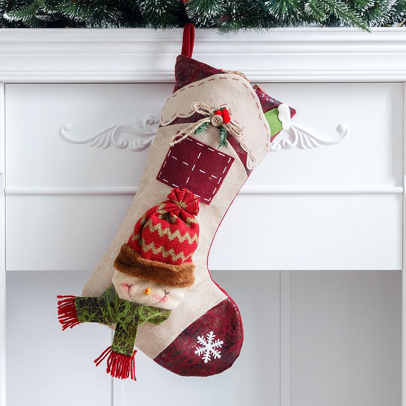 Коледни чорапи от горещ стил коледни подаръци Коледни декорации на сцената