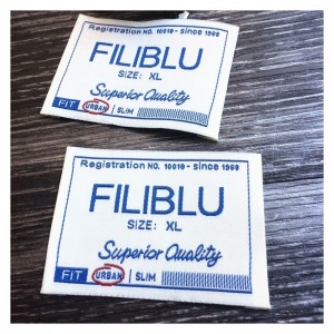 Етикетът с дрехи по поръчка, ръчно изработен марка за тъкани с текстил