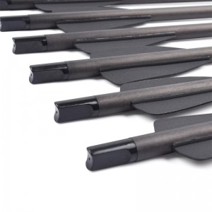 15 инча ID6.2mm Болтове за въглеродни стрелки с 2 инча черна лопатка за RX арбалет