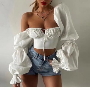 Женски балон с балонна вкота с ниска тениска с ниска тенис