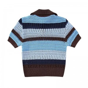 Жени пролет лято мода Jacquard Mesh плетен пуловер