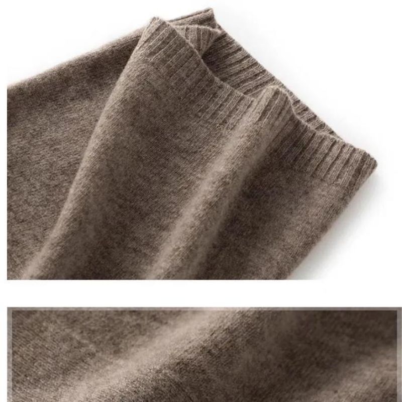 луксозен монголия истински чист 100% кашмирен вълнен пуловер